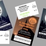 Collage verschiedener Programmhefte und Eintrittskarten des Hambucher Nachttheaters aus den Jahren 2016, 2018, 2022 und 2024 mit Veranstaltungsdaten und Preisen